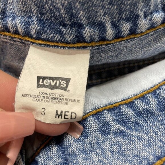 Women‎ levis L2 shorts size 3 medium blue - Picture 3 of 9